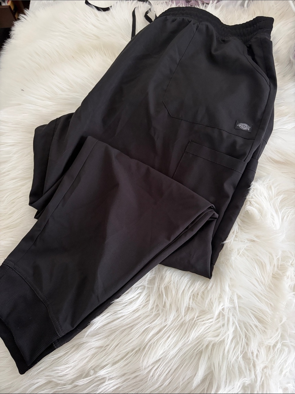 Dickies scrubs Black lady’s Utility Joggers with Elastic Waist